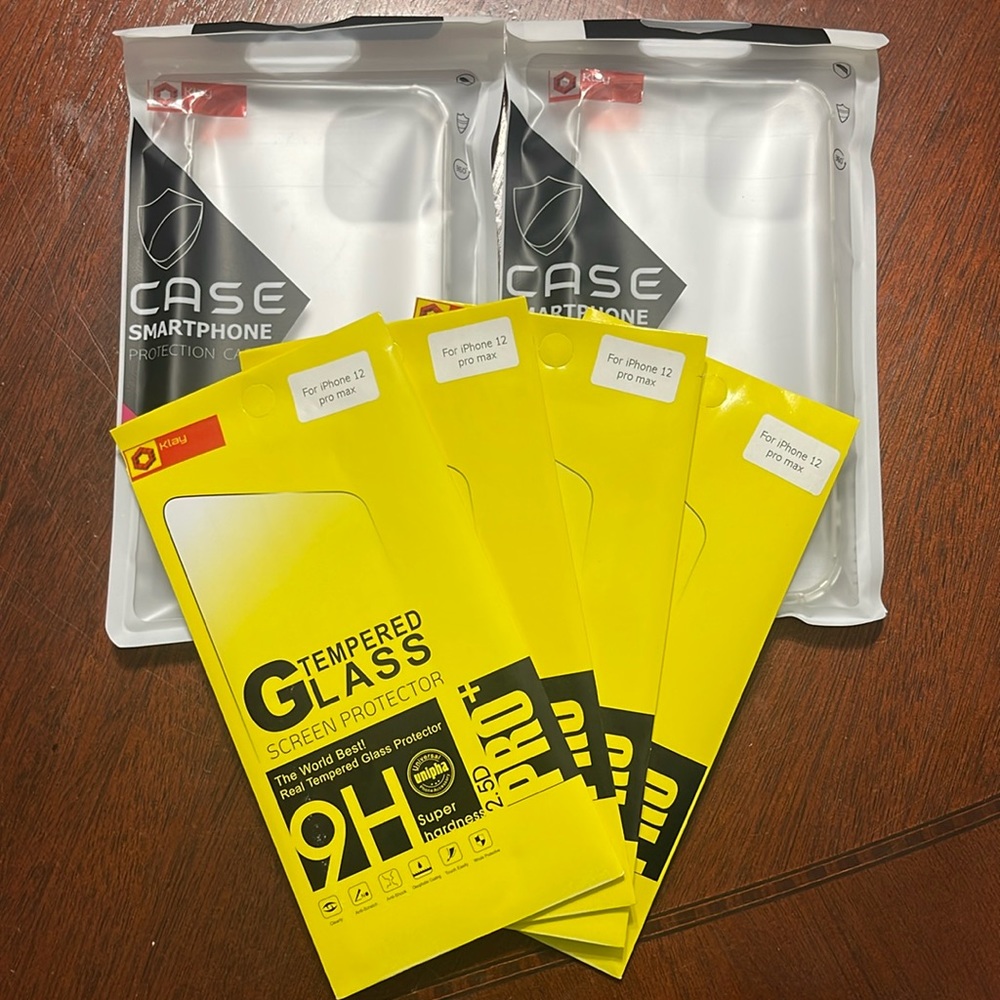 Case and a screen protector for iPhone 12 Pro Max